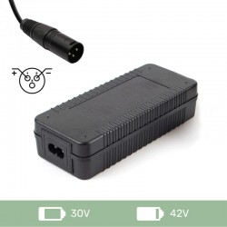 Cargador[10s] 36v 2A conector XLR fabricado por